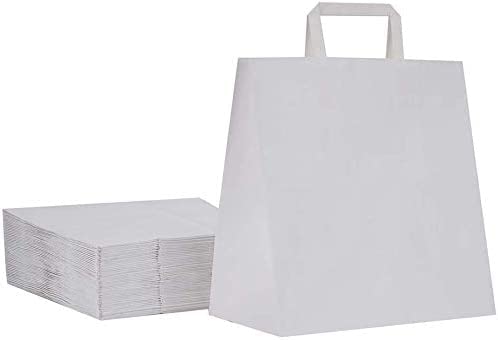 DeinPack Umweltschonende Papier Tragetaschen groß I Papiertüten Geschenktüten Papiertragetaschen biologisch abbaubar, kompostierbar I 50 x weiß Papier Tüten 32 x 17 x 27 cm DeinPack Umweltschonende Papier Tragetaschen groß I Papiertüten Geschenktüten Papiertragetaschen biologisch abbaubar, kompostierbar I 50 x weiß Papier Tüten 32 x 17 x 27 cm von DeinPack