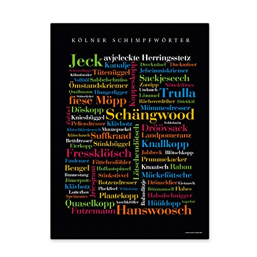 Leinwand Kölner Schimpfwörter – Keilrahmen 20x30 cm Leinwand Kölner Schimpfwörter – Keilrahmen 20x30 cm von Deine Wörter