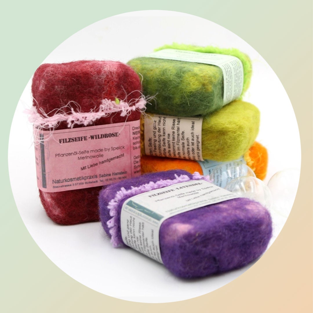 Filzseife Umfilzte Naturseife Hautpflege Seife Handgemacht Naturkosmetik Geschenk Filzseife Umfilzte Naturseife Hautpflege Seife Handgemacht Naturkosmetik Geschenk von DeineNaturkosmetik