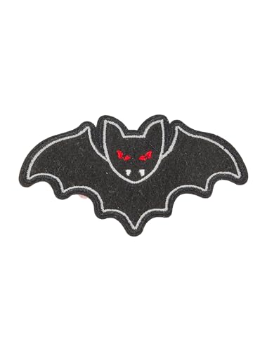Bügelpatch Fledermaus 9cm schwarz/weiß von Deiters