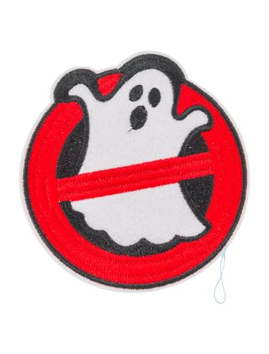 Bügelpatch Geisterverbot 10cm schwarz/weiß/rot von Deiters