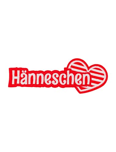 Bügelpatch Hänneschen 14cm rot/weiß von Deiters