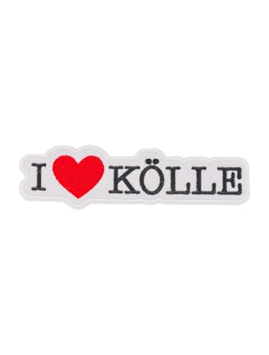 Bügelpatch I love Kölle 15cm rot/weiß von Deiters