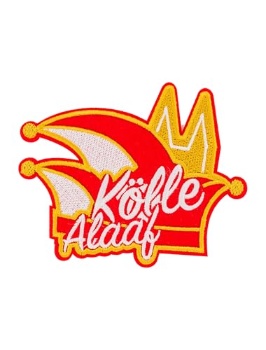 Bügelpatch Kölle Alaaf 12cm rot/weiß von Deiters