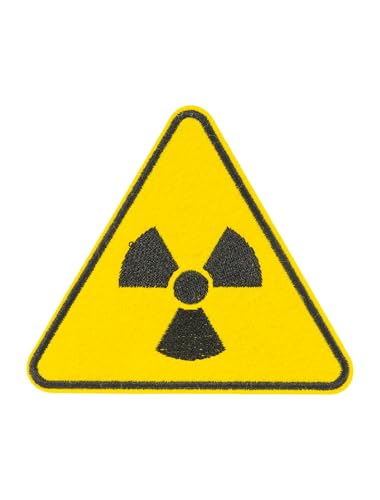 Bügelpatch Radiation Hazard 9,5cm schwarz/gelb von Deiters