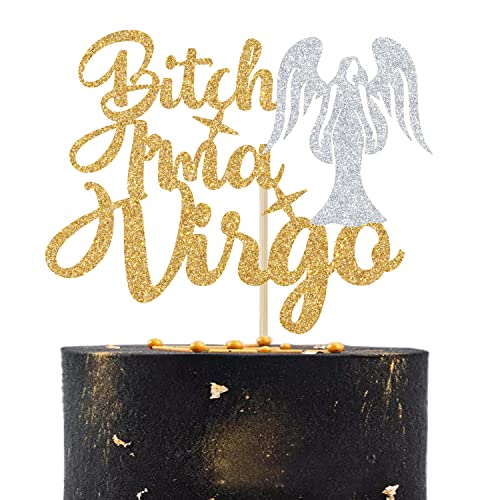 Jungfrau Geburtstag Kuchen Topper, Glitzer Jungfrau Geburtstag Kuchen Dekor, 12 Sternzeichen Sternzeichen Geburtstag Party Dekorationen Jungfrau Geburtstag Kuchen Topper, Glitzer Jungfrau Geburtstag Kuchen Dekor, 12 Sternzeichen Sternzeichen Geburtstag Party Dekorationen von Dejupgar