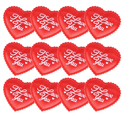 Dekaim 400 Stück Rote Herzförmige Blütenblätter aus Stoff, Bedruckt, Valentinstag-Konfetti, Hochzeitsdekoration von Dekaim