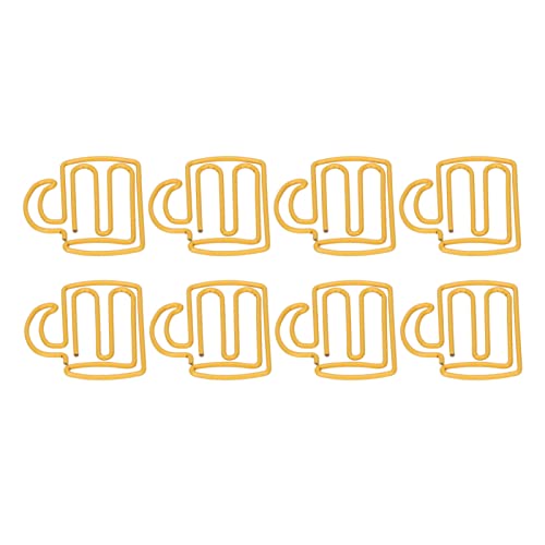Dekaim Coole Büroklammern, niedliche Büroklammern, Gelb, Becher-Stil, Metall, exquisite Büroklammern für Zuhause, Schule, Büro, 100 Stück Dekaim Coole Büroklammern, niedliche Büroklammern, Gelb, Becher-Stil, Metall, exquisite Büroklammern für Zuhause, Schule, Büro, 100 Stück von Dekaim