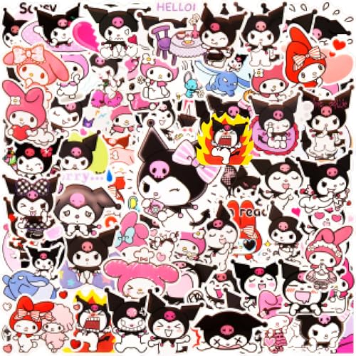 100 Stück Kuro-m Sticker Kinder, Sticker Kawaii Kitty Cat Sticker, Wasserfester Vinyl Aufkleber für Laptop Scrapbook Skateboard Motorrad 100 Stück Kuro-m Sticker Kinder, Sticker Kawaii Kitty Cat Sticker, Wasserfester Vinyl Aufkleber für Laptop Scrapbook Skateboard Motorrad von Dekewe