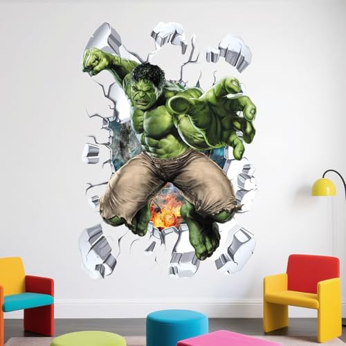 3D Avengeer-s Wandaufkleber Aufkleber, Kinderzimmer Wandsticker Wohnzimmer Küche dekorative Wandaufkleber Cartoon Hul-k Wandtattoo Kinderzimmer Hause Wanddekoration 3D Avengeer-s Wandaufkleber Aufkleber, Kinderzimmer Wandsticker Wohnzimmer Küche dekorative Wandaufkleber Cartoon Hul-k Wandtattoo Kinderzimmer Hause Wanddekoration von Dekewe