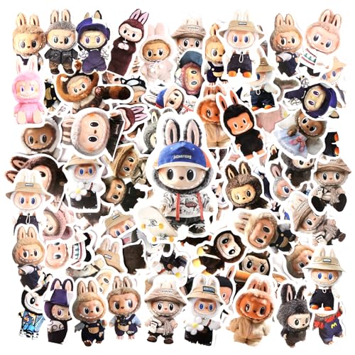 63 Stück Labub Sticker Kinder, Anime Sticker Kawaii Sticker, Wasserfester Vinyl Aufkleber für Laptop Scrapbook Skateboard Motorrad 63 Stück Labub Sticker Kinder, Anime Sticker Kawaii Sticker, Wasserfester Vinyl Aufkleber für Laptop Scrapbook Skateboard Motorrad von Dekewe
