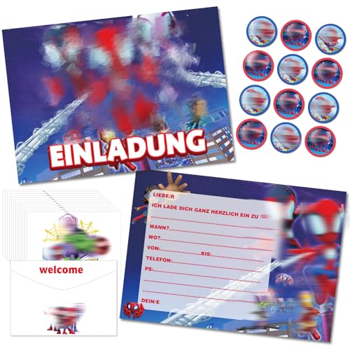 Dekewe 12 Stück Einladungskarten Kindergeburtstag Mädchen Junge, Thematische Party Geburtstag Einladungskarten, Kindergeburtstag Einladungskarte n für Feierlichkeiten oder Geburtstagsfeiern Dekewe 12 Stück Einladungskarten Kindergeburtstag Mädchen Junge, Thematische Party Geburtstag Einladungskarten, Kindergeburtstag Einladungskarte n für Feierlichkeiten oder Geburtstagsfeiern von Dekewe