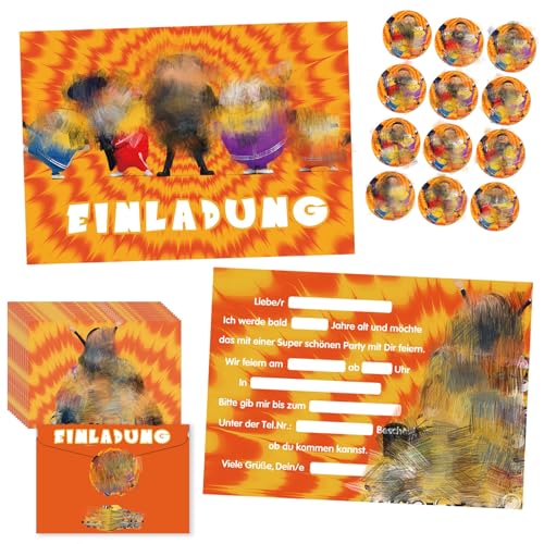Dekewe 12 Stück Einladungskarten Kindergeburtstag Mädchen Junge, Thematische Party Geburtstag Einladungskarten, Kindergeburtstag Einladungskarten für Feierlichkeiten oder Geburtstagsfeiern Dekewe 12 Stück Einladungskarten Kindergeburtstag Mädchen Junge, Thematische Party Geburtstag Einladungskarten, Kindergeburtstag Einladungskarten für Feierlichkeiten oder Geburtstagsfeiern von Dekewe