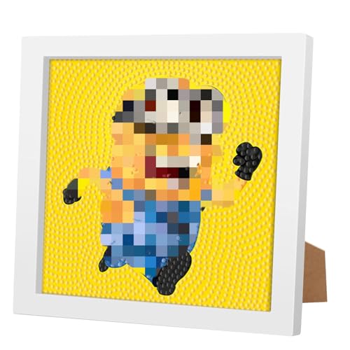 Dekewe 5D Diamond Painting Kinder mit Rahmen, DIY Diamond Painting Set, Bastelset 5d Diamant Painting mit Rahmen Kreative Geschenke für Mädchen und Jungen, Basteln Home Wall Decor 17.3x17.3cm von Dekewe