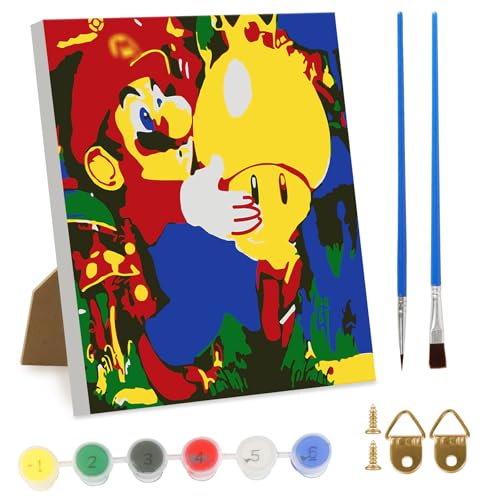 Dekewe Malen Nach Zahlen, Mari Paint by Numbers, DIY Malen Nach Zahlen für Kinder und Anfänger mit Pinsel und Acrylfarben 20X20cm, Malen Nach Zahlen Junior für Wohndekoration und Geschenke(Grün 3) Dekewe Malen Nach Zahlen, Mari Paint by Numbers, DIY Malen Nach Zahlen für Kinder und Anfänger mit Pinsel und Acrylfarben 20X20cm, Malen Nach Zahlen Junior für Wohndekoration und Geschenke(Grün 3) von Dekewe