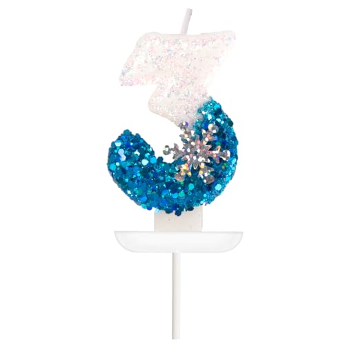 Geburtstagskerzen Zahlen 3, Geburtstagskerzen Kinder, 3D Blue White Geburtstag Kerzen mit Schneeflocke, Tortendeko Geburtstag, Kuchendeko Geburtstag, Geburtstagskerzen für Geburtstagsdeko Geburtstagskerzen Zahlen 3, Geburtstagskerzen Kinder, 3D Blue White Geburtstag Kerzen mit Schneeflocke, Tortendeko Geburtstag, Kuchendeko Geburtstag, Geburtstagskerzen für Geburtstagsdeko von Dekewe