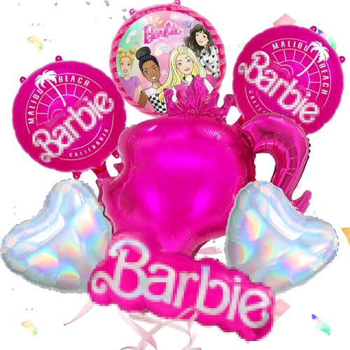 Luftballon Bar-ie Foil Balloons, Party Decorations Princess Cartoon Helium Balloons Birthday Decorations, Party Supplies for Kids Boys Girls Luftballon Bar-ie Foil Balloons, Party Decorations Princess Cartoon Helium Balloons Birthday Decorations, Party Supplies for Kids Boys Girls von Dekewe