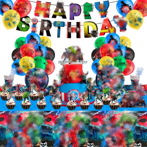 Servietten Kindergeburtstag, Super Themed Geburtstagsdeko, 97pcs Geburtstag Deko-Geschirr, Servietten, Muffin Deko, Kuchen Deko, Luftballon, Tischdecke Banner Geschenkpapier Becher Servietten Kindergeburtstag, Super Themed Geburtstagsdeko, 97pcs Geburtstag Deko-Geschirr, Servietten, Muffin Deko, Kuchen Deko, Luftballon, Tischdecke Banner Geschenkpapier Becher von Dekewe