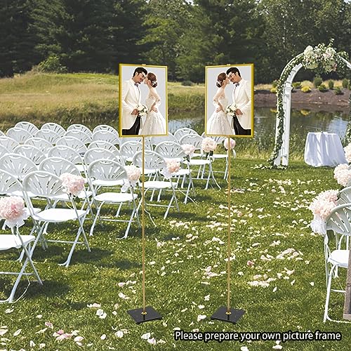 Staffelei Ständer, 2 Stück Goldener Staffelei Display Ständer Display-Halter mit Marmor Sockel, Schön Gold Hochzeit Staffeleien Höhenverstellbar für Hochzeitsschild, Poster Staffelei Ständer, 2 Stück Goldener Staffelei Display Ständer Display-Halter mit Marmor Sockel, Schön Gold Hochzeit Staffeleien Höhenverstellbar für Hochzeitsschild, Poster von Dekltus