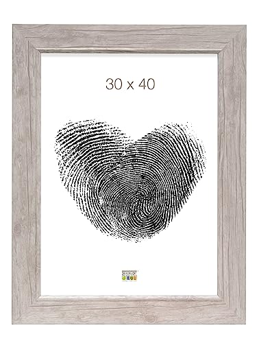 Deknudt Frames Bilderrahmen, helle Holzfarbe, Holz, Weiß/klar, 30 x 30 cm von Deknudt Frames