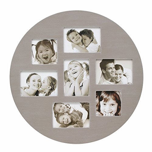Deknudt Frames Bilderrahmen für 7 Fotos (Durchmesser: 50 cm), Holz, beige, 10 x 15 von Deknudt Frames