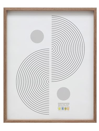 Deknudt Frames Bilderrahmen – Holz-Finish, Farbe Holz, Braun, transparent, FSC-Mix – für Format 30 x 40 cm – zum Aufhängen von Deknudt Frames