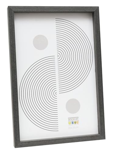 Deknudt Frames Bilderrahmen – Holz-Finish, Schwarz/Grau, sauber – FSC Mix – für Format 20 x 30 cm – zum Aufhängen oder Aufstellen von Deknudt Frames