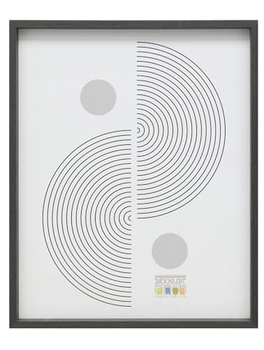 Deknudt Frames Bilderrahmen – Holz-Finish, Schwarz/Grau, sauber – FSC Mix – für Format 40 x 60 cm – zum Aufhängen von Deknudt Frames