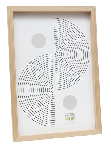 Deknudt Frames Bilderrahmen – Holz-Finish in heller Holzoptik – schlicht – FSC Mix – für Format 20 x 30 cm – zum Aufhängen oder Aufstellen von Deknudt Frames