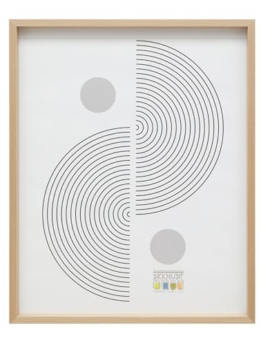 Deknudt Frames Bilderrahmen – Holz-Finish in heller Holzoptik – schlicht – FSC Mix – für Format 40 x 60 cm – zum Aufhängen von Deknudt Frames