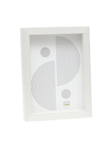 Deknudt Frames Bilderrahmen mit Holz-Finish, Weiß, sauber – FSC Mix – für Format 10 x 15 cm – zum Aufhängen oder Aufstellen von Deknudt Frames