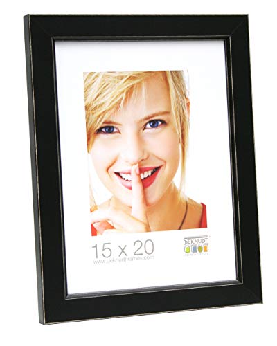 Deknudt Frames Bilderrahmen mit Netz, Schwarz, Holz, 30x30 von Deknudt Frames