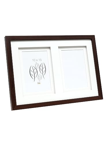 Deknudt Frames Galerierahmen mit doppeltem Passepartout -Braun - S65KQ2 für 2 Bilder Bildgröße 10x15cm - Bilderrahmen Holz MDF - Bilder aufhängen oder ausstellen Deknudt Frames Galerierahmen mit doppeltem Passepartout -Braun - S65KQ2 für 2 Bilder Bildgröße 10x15cm - Bilderrahmen Holz MDF - Bilder aufhängen oder ausstellen von Deknudt Frames