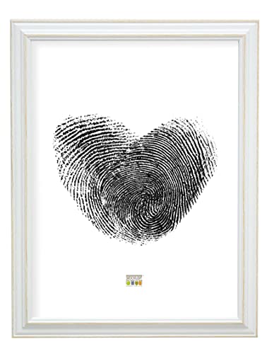 Deknudt Frames S221H1 40x50cm, Bilderrahmen weiß mit naturfarbigem Akzent, Holz von Deknudt Frames