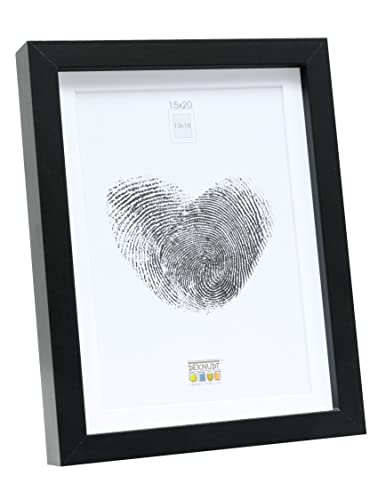 Deknudt Frames S40AK2-P1-15.0X20.0 Bilderrahmen Basic mit Passpartout mit hoher Zierleiste, Holz/MDF, 22,2 x 17,2 x 2,96 cm, Schwarz Deknudt Frames S40AK2-P1-15.0X20.0 Bilderrahmen Basic mit Passpartout mit hoher Zierleiste, Holz/MDF, 22,2 x 17,2 x 2,96 cm, Schwarz von Deknudt Frames