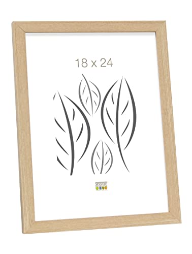 Deknudt Frames S44CH1-18.0X24.0 Bilderrahmen, Holz/MDF, Schlichter Stil, schmal, 27,2 x 21,2 x 1,33 cm, Eiche von Deknudt Frames