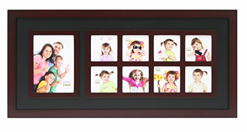 Deknudt Frames Bilderrahmen für mehrere Fotos, Braun und Schwarz, 1 x (13 x 18) + 8 x (8 x 8 cm), Holz, 0x0 von Deknudt Frames