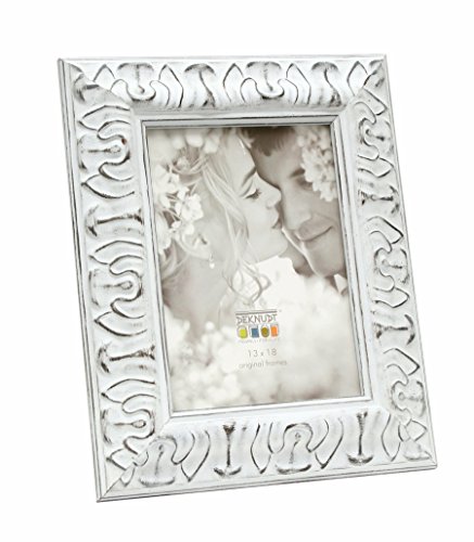 Deknudt Frames S67BA4 Bilderrahmen, Barockstil, Holz, 15 x 20 cm, Weiß von Deknudt Frames