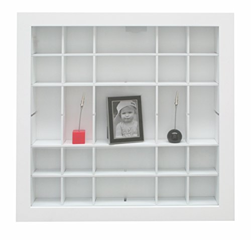 Deknudt Frames S67RY1 Bilderrahmen mit Präsentationsfächern, verstellbar, Holz, 40 x 40 cm, Weiß von Deknudt Frames