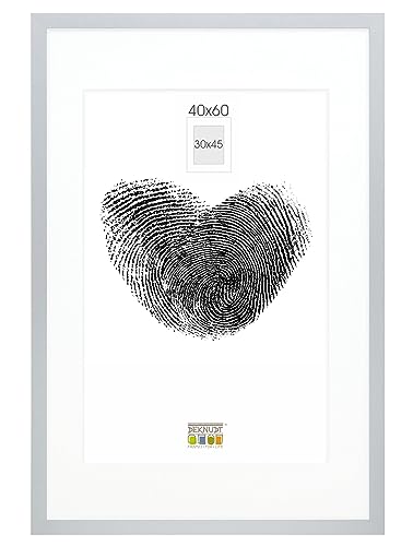 Deknudt Frames Bilderrahmen mit Passepartout - Silber - S66KD1 P1 40x60cm für Bild 30x45cm - Bilderrahmen Holz MDF - Bilder aufhängen Deknudt Frames Bilderrahmen mit Passepartout - Silber - S66KD1 P1 40x60cm für Bild 30x45cm - Bilderrahmen Holz MDF - Bilder aufhängen von Deknudt Frames