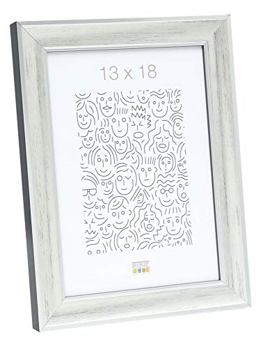 Deknudt S40JE2_20,0x28,0 Bilderrahmen, Holz, Dunkelgrau, silberfarben/Schwarz Eier, 28 von Deknudt Frames