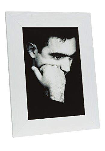 Deknut Deknudt Frames Bilderrahmen, Kiefernholz, weiß lackiert, rustikaler Stil, 10 x 15 cm, Holz von Deknut