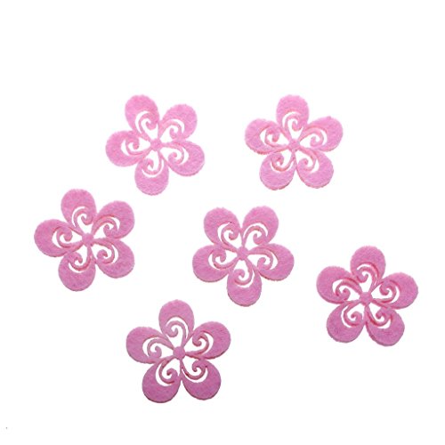 Filzblumen - Blumen - Streudeko - Tischdekoration - 1VE = 12 Stück - 91090 (Rosa) von Deko AS GmbH