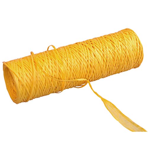 Funny-Paper-Twine - Papierschnur - gefärbt - Dekoband - Bastelband - Geschenkband - Gelb - 3 mm Breite - 270 m Länge ca. 300 g - 22227-3-270-10 von Deko AS GmbH
