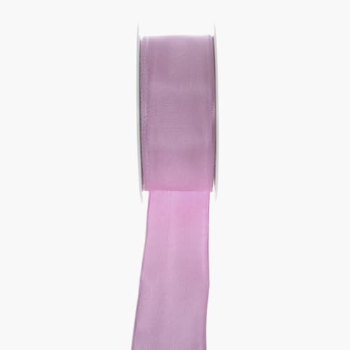 Taftband mit Drahtkante - Altrosa - breit - Geschenkband - Dekoband - Schleifenband - ca. 40 mm Breite - 25 m Länge - 3330-40-25-256 (Altrosa, 40 mm Breite) von Deko AS GmbH