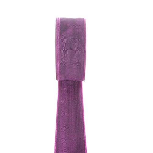 Taftband mit Drahtkante - Aubergine - breit - Geschenkband - Dekoband - Schleifenband - ca. 40 mm Breite - 25 m Länge - 3330-40-25-634 Taftband mit Drahtkante - Aubergine - breit - Geschenkband - Dekoband - Schleifenband - ca. 40 mm Breite - 25 m Länge - 3330-40-25-634 von Deko AS GmbH