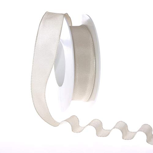 Taftband mit Drahtkante - Beige - schmal - Geschenkband - Dekoband - Schleifenband - ca. 25 mm Breite - 25 m Länge - 3330-25-25-267 Taftband mit Drahtkante - Beige - schmal - Geschenkband - Dekoband - Schleifenband - ca. 25 mm Breite - 25 m Länge - 3330-25-25-267 von Deko AS GmbH