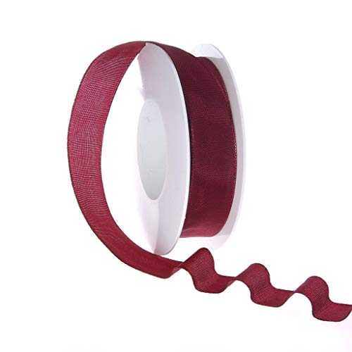 Taftband mit Drahtkante - Bordeaux - schmal - Geschenkband - Dekoband - Schleifenband - ca. 25 mm Breite - 25 m Länge - 3330-25-25-193 Taftband mit Drahtkante - Bordeaux - schmal - Geschenkband - Dekoband - Schleifenband - ca. 25 mm Breite - 25 m Länge - 3330-25-25-193 von Deko AS GmbH
