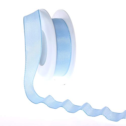 Taftband mit Drahtkante - Hellblau - schmal - Geschenkband - Dekoband - Schleifenband - ca. 25 mm Breite - 25 m Länge - 3330-25-25-104 Taftband mit Drahtkante - Hellblau - schmal - Geschenkband - Dekoband - Schleifenband - ca. 25 mm Breite - 25 m Länge - 3330-25-25-104 von Deko AS GmbH