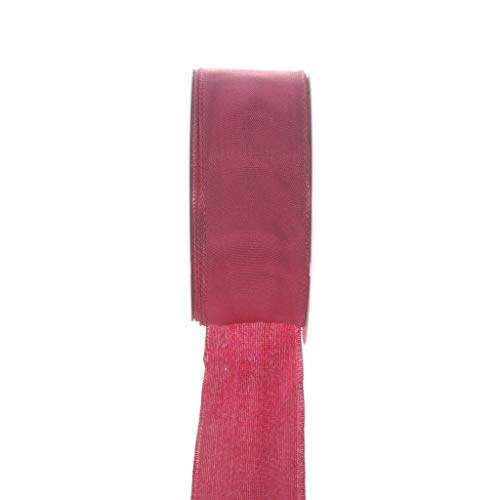 Taftband mit Drahtkante - Karminrot - breit - Geschenkband - Dekoband - Schleifenband - ca. 40 mm Breite - 25 m Länge - 3330-40-25-534 Taftband mit Drahtkante - Karminrot - breit - Geschenkband - Dekoband - Schleifenband - ca. 40 mm Breite - 25 m Länge - 3330-40-25-534 von Deko AS GmbH